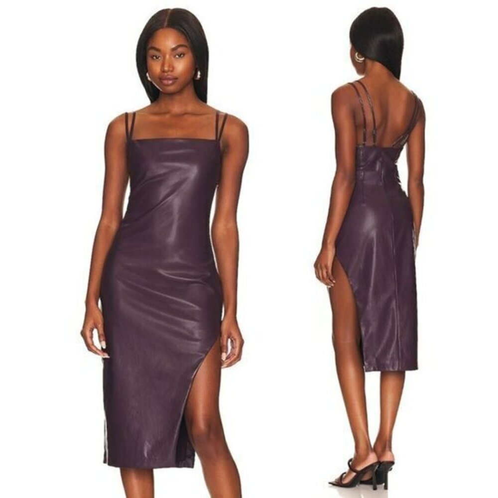 MAJORELLE Issa Midi Dress - Deep Plum